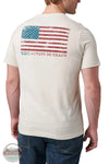 5.11 Tactical 76163 American Flag Short Sleeve T-Shirt 344 Sand Dune Back view