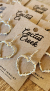 Barbed Wire Heart Earrings