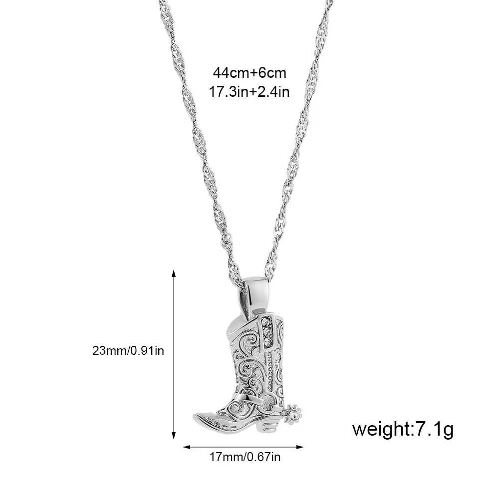Cowboy boot necklace