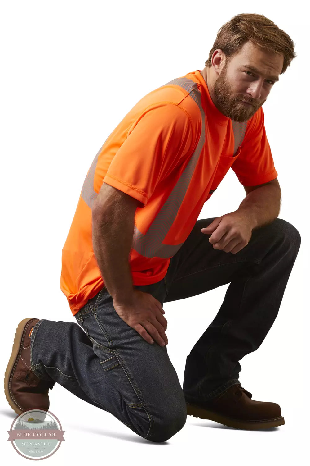 Ariat 10039195 Rebar Orange Hi-Vis ANSI T-Shirt Side View