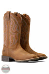 Ariat 10047043 Hybrid Ranchwork Western Boot in Distressed Tan Pair Profile View