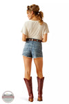 Ariat 10048280 High Rise 3" Frayed Hem Shorts in Southwest Lasercut Back View