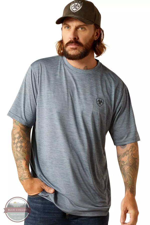 Ariat 10048577 Newsboy Blue Charger Spirited T-Shirt Front View