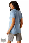 Ariat 10051442 Acres T-Shirt in Light Blue Heather Back View