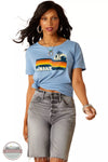 Ariat 10051442 Acres T-Shirt in Light Blue Heather Front View