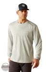 Ariat 10054428 Rebar Sunblocker Long Sleeve T-Shirt in Gray, front