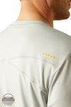 Ariat 10054428 Rebar Sunblocker Long Sleeve T-Shirt in Gray, rear zoom