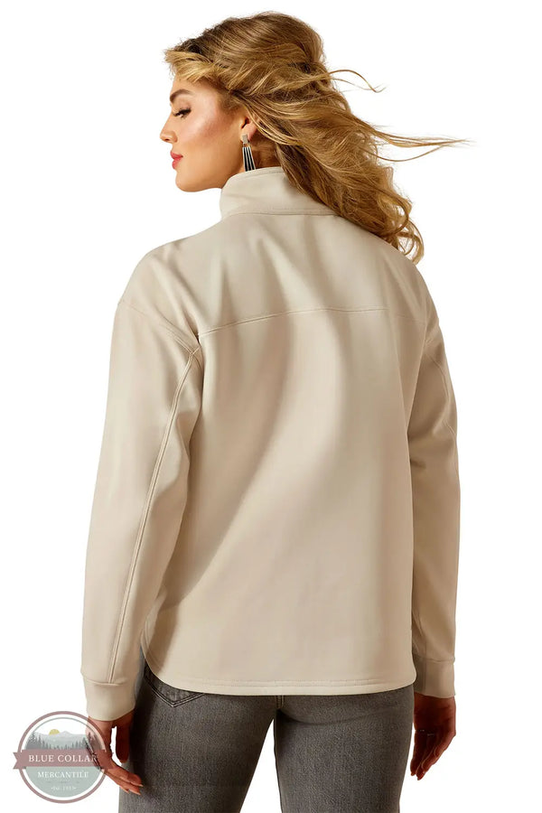 Ariat 10054496 Breeze Logo 1/2 Zip Sweatshirt in Cream, rear