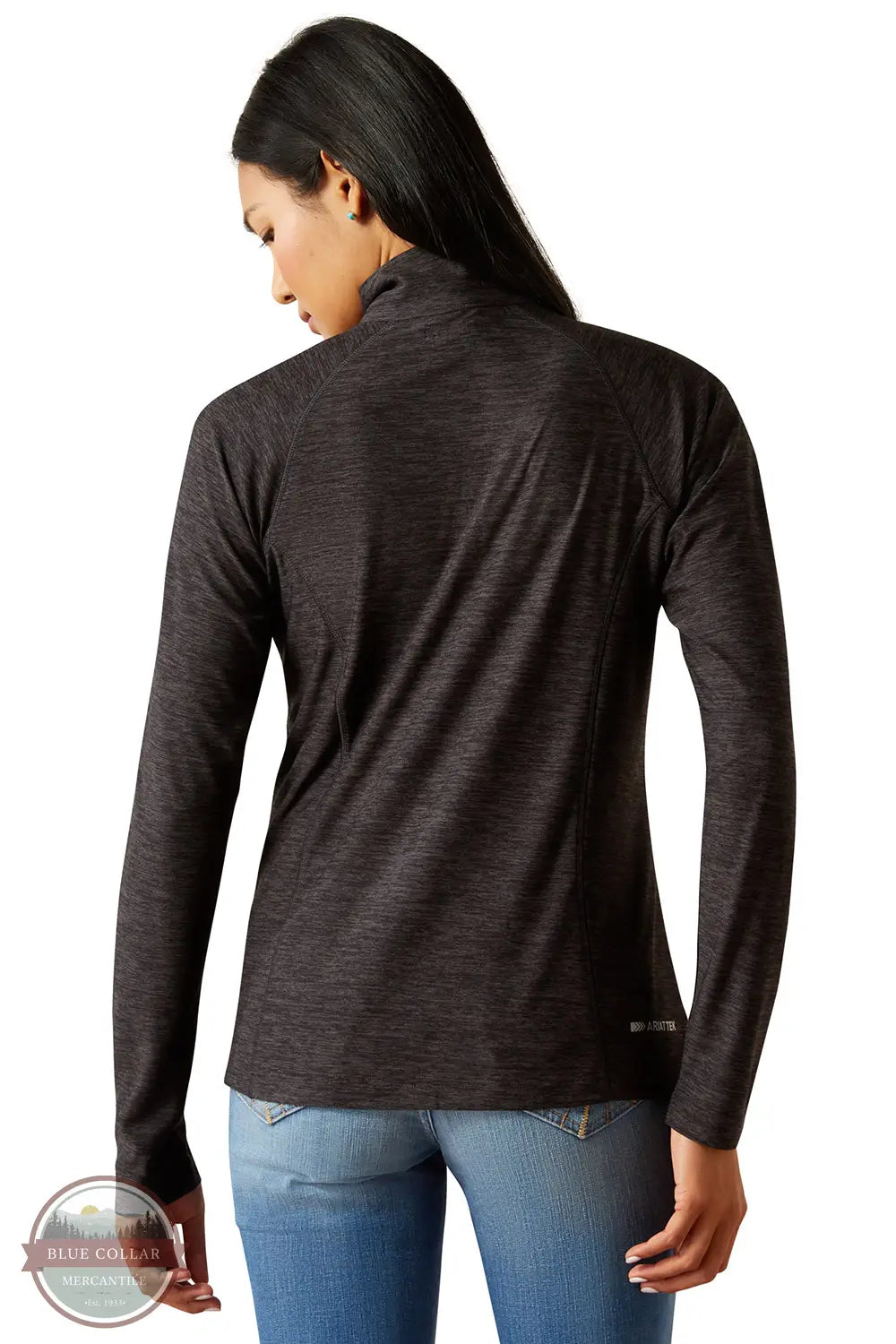 Ariat 10054519 Laguna 1/4 Zip Pullover in Dark Gray, rear