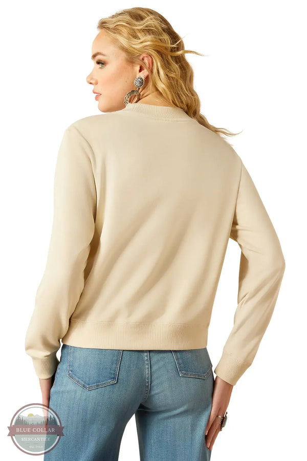 Ariat 10054499 Essential Crew Sweatshirt in Tan, rear