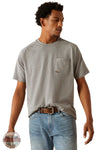 Ariat 10054510 Rebar Cotton Strong Buddy Short Sleeve T-Shirt in Gray, front