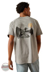 Ariat 10054510 Rebar Cotton Strong Buddy Short Sleeve T-Shirt in Gray, rear