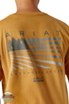 Ariat 10054511 Rebar Cotton Strong Groundbreaker Short Sleeve T-Shirt in Brown, design