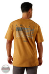 Ariat 10054511 Rebar Cotton Strong Groundbreaker Short Sleeve T-Shirt in Brown, rear