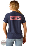 Ariat 10054524 Laguna Back Logo Short Sleeve T-Shirt in Blue, rear
