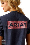 Ariat 10054524 Laguna Back Logo Short Sleeve T-Shirt in Blue, zoom