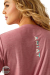 Ariat 10054528 Laguna Back Logo Short Sleeve T-Shirt in Pink, zoom