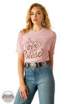 Ariat 10054551 With Love From the West Short Sleeve T-Shirt in Pink, front