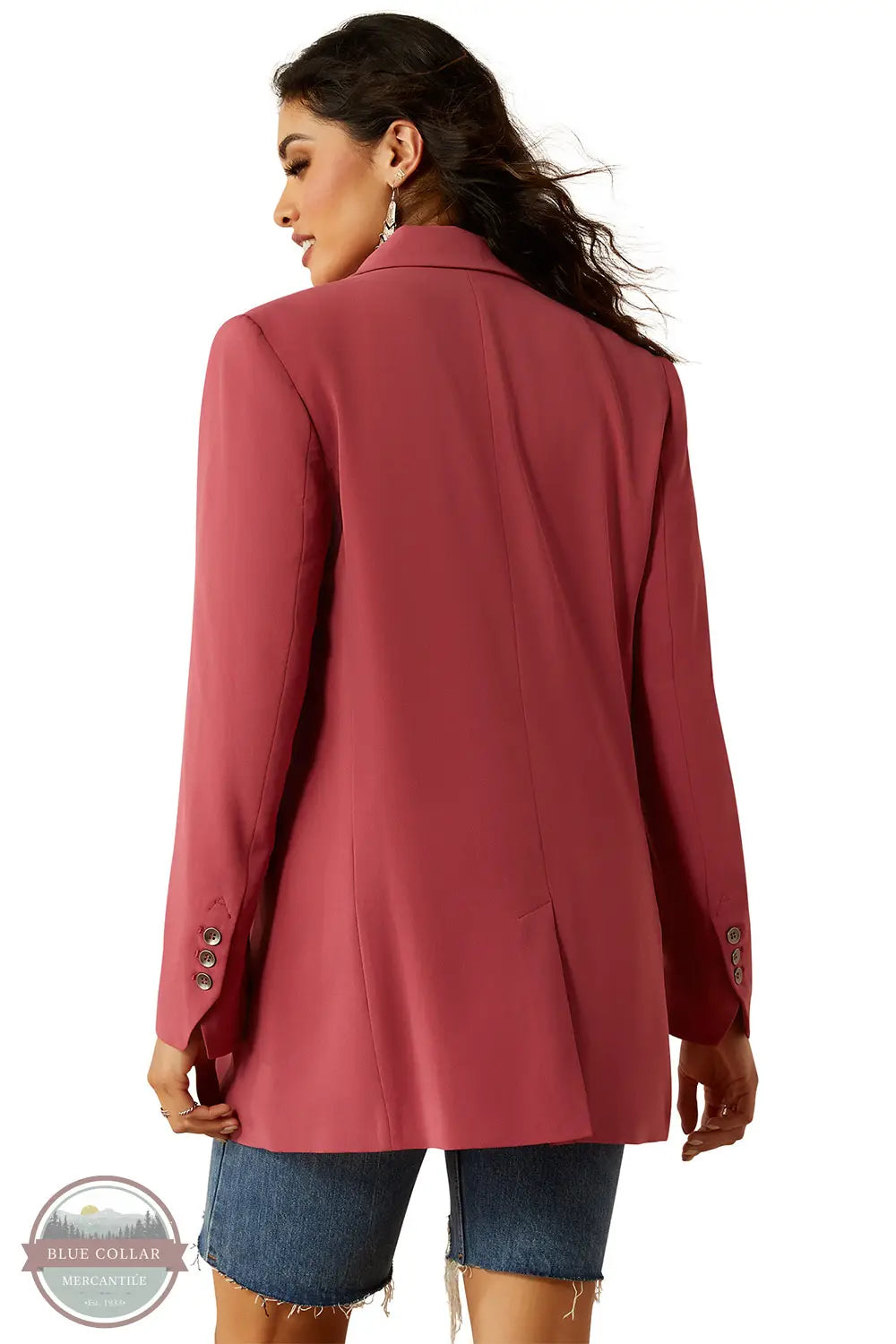 Ariat 10054557 Ella One Button Blazer in Pink, rear