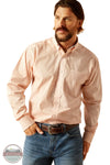 Ariat 10054688 Wrinkle Resistant Ashton Classic Fit Long Sleeve Shirt in Salmon, front