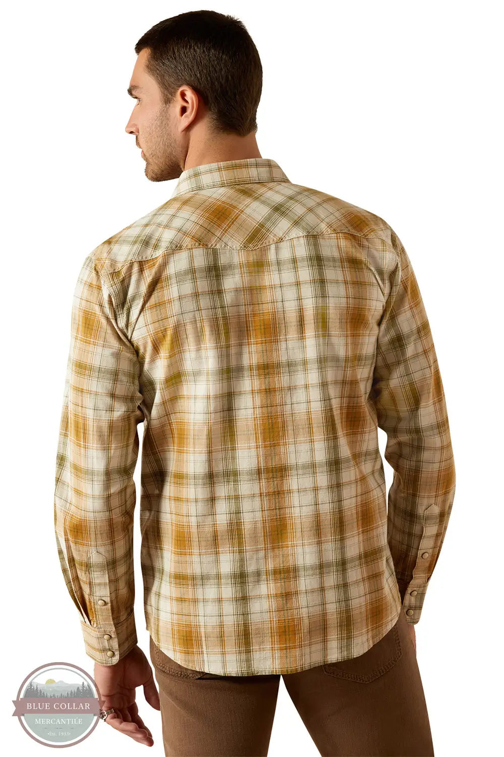 Ariat 10054711 Halston Retro Snap Plaid Long Sleeve Shirt, rear