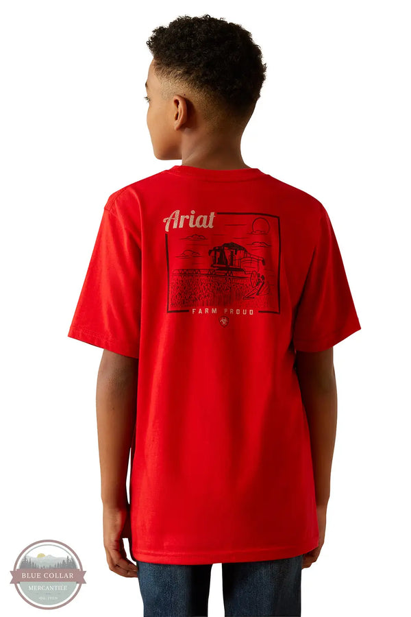 Ariat 10054749 Proud Farmer Short Sleeve T-Shirt in Red, rear