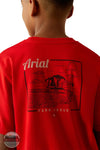 Ariat 10054749 Proud Farmer Short Sleeve T-Shirt in Red, zoom