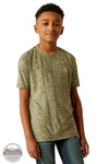 Ariat 10054755 Tree Bark Camo Charger Short Sleeve T-Shirt in green, front