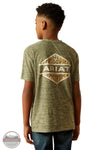 Ariat 10054755 Tree Bark Camo Charger Short Sleeve T-Shirt in green, rear