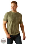 Ariat 10054763 Tree Bark Camo Charger Short Sleeve T-Shirt in Green, front