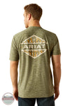 Ariat 10054763 Tree Bark Camo Charger Short Sleeve T-Shirt in Green, rear
