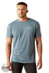 Ariat 10054832 Eagle Rock Logo Short Sleeve T-Shirt in Blue, front