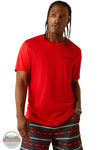 Ariat 10054840 Proud Farmer Short Sleeve T-Shirt in Red, front
