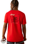 Ariat 10054840 Proud Farmer Short Sleeve T-Shirt in Red, rear