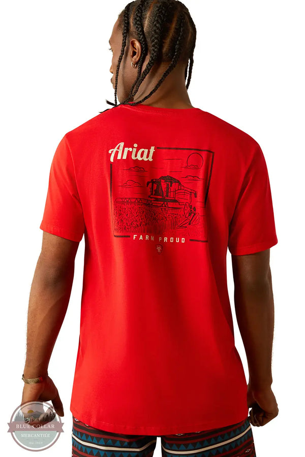 Ariat 10054840 Proud Farmer Short Sleeve T-Shirt in Red, rear