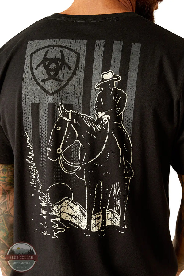 Ariat 10054842 Big Sky Freedom Short Sleeve T-Shirt in Black, rear design