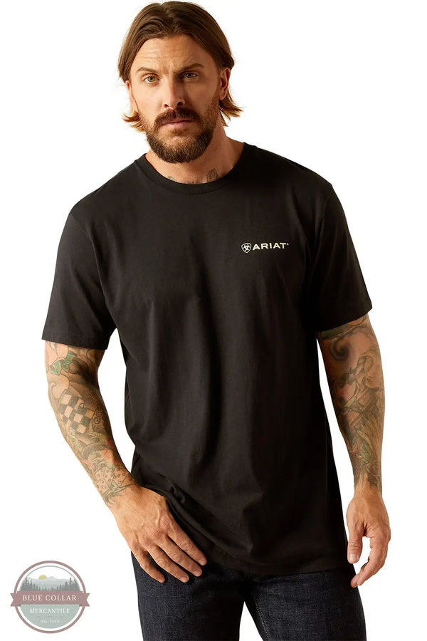 Ariat 10054842 Big Sky Freedom Short Sleeve T-Shirt in Black, front