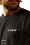 Ariat 10054842 Big Sky Freedom Short Sleeve T-Shirt in Black, front logo