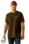 Ariat 10054843 Armadillo on a Half Shell Short Sleeve T-Shirt in Brown, front