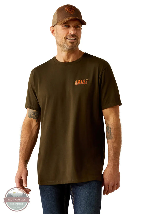Ariat 10054843 Armadillo on a Half Shell Short Sleeve T-Shirt in Brown, front