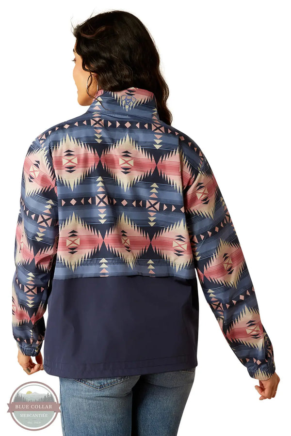 Ariat 10054846 Whisper Pullover Jacket in Blue Aztec, rear