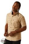 Ariat 10054850 Short Sleeve Merritt Modern Fit Shirt in Tan, front