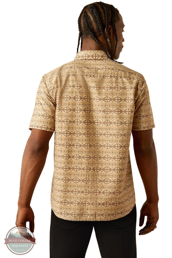 Ariat 10054850 Short Sleeve Merritt Modern Fit Shirt in Tan, rear