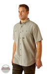 Rebar Made Tough 360 Airflow Short Sleeve Shirt 10054878 in Gray, front
