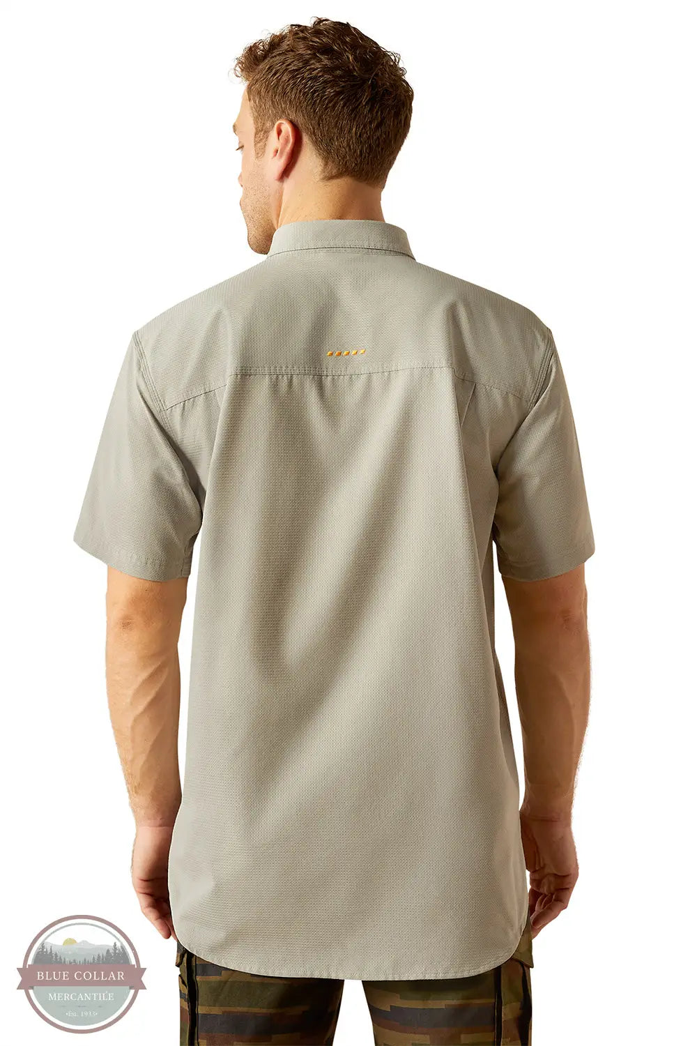 Rebar Made Tough 360 Airflow Short Sleeve Shirt 10054878 in Gray, rear