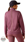 Ariat 10054887 Breathe 1/2 Zip Sweatshirt in Mauve, rear