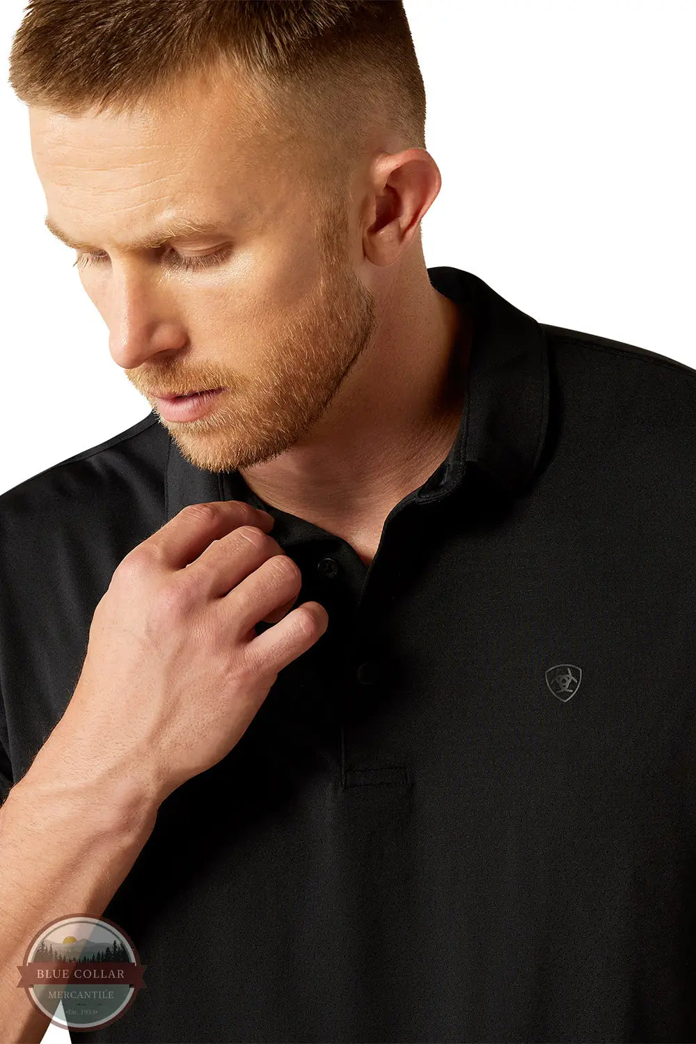 Ariat 10054897 Short Sleeve 360 Airflow Polo Shirt in Black, zoom