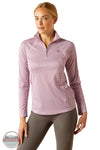 Ariat 10054953 SunStopper 3.0 1/4 Zip Baselayer Top in Purple, front