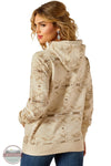Ariat 10055021 Logo 2.0 Allover Southwest Print Hoody in tan, rear