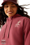 Ariat 10055029 Essential Cactus Logo Hoody in Pink, zoom
